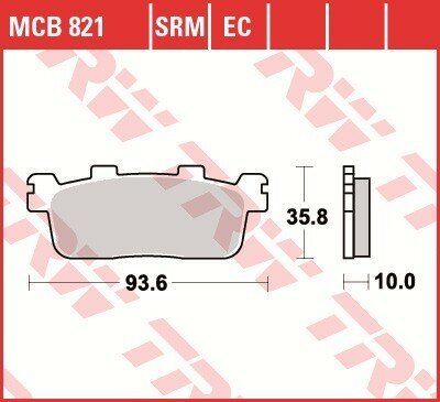 TRW Scheibenbremsbelag MCB821