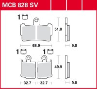TRW Scheibenbremsbelag MCB828SV