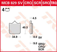 TRW Scheibenbremsbelag MCB829TRQ