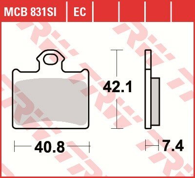TRW Scheibenbremsbelag MCB831EC