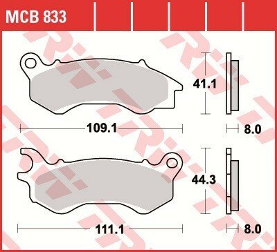 TRW Scheibenbremsbelag MCB833EC