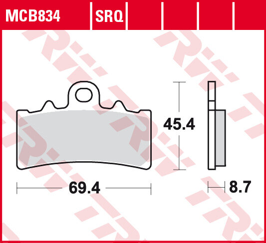 TRW Scheibenbremsbelag MCB834TRQ