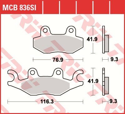 TRW Scheibenbremsbelag MCB836SI