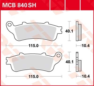TRW Scheibenbremsbelag MCB840SH