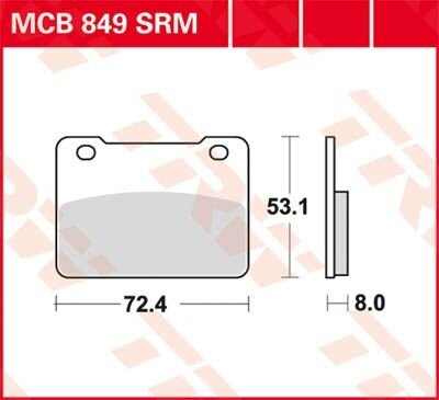 TRW Scheibenbremsbelag MCB849SRM