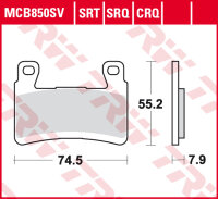 TRW Scheibenbremsbelag MCB850CRQ