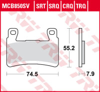 TRW Scheibenbremsbelag MCB850TRQ