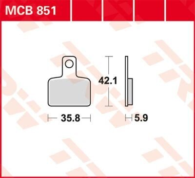 TRW Scheibenbremsbelag MCB851
