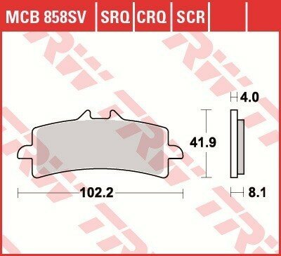 TRW Scheibenbremsbelag MCB858SCR