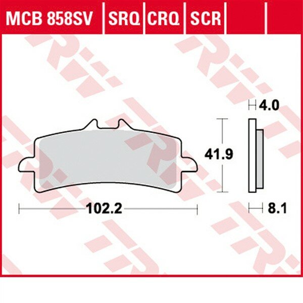 TRW Scheibenbremsbelag MCB858TRQ