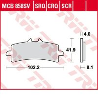 TRW Scheibenbremsbelag MCB858TRQ