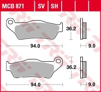 TRW Scheibenbremsbelag MCB871SH