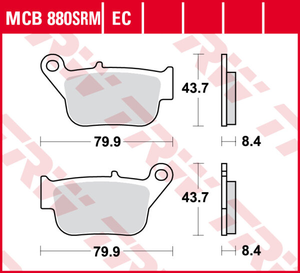 TRW Scheibenbremsbelag MCB880EC