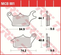 TRW Scheibenbremsbelag MCB881
