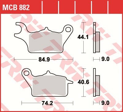 TRW Scheibenbremsbelag MCB882