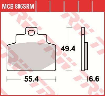 TRW Scheibenbremsbelag MCB886SRM