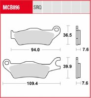 TRW Scheibenbremsbelag MCB896TRQ