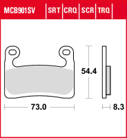 TRW Scheibenbremsbelag MCB901TRQ