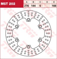 TRW Bremsscheibe starr MST202