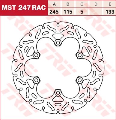 TRW Bremsscheibe starr MST247