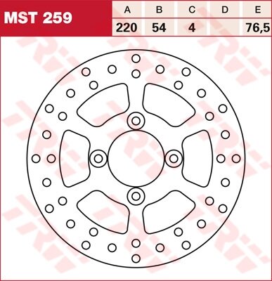 TRW Bremsscheibe starr MST259