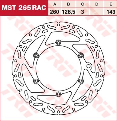 TRW RACING Bremsscheibe starr MST265RAC