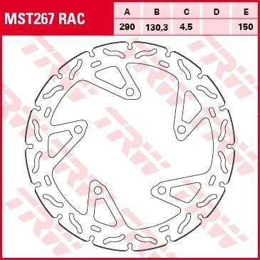 TRW Bremsscheibe starr MST267RAC