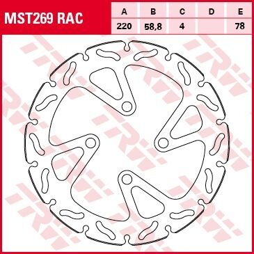 TRW Bremsscheibe starr MST269RAC