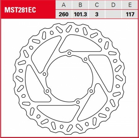 TRW Bremsscheibe  MST281EC