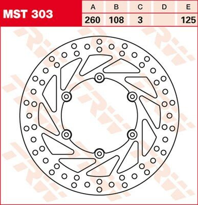 TRW Bremsscheibe  MST303