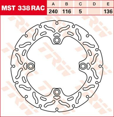 TRW Bremsscheibe  MST338RAC