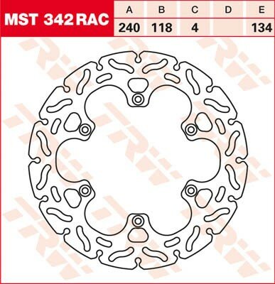 TRW Bremsscheibe  MST342RAC