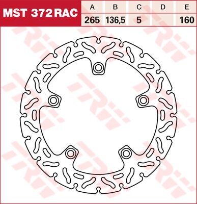 TRW RACING Bremsscheibe starr MST372RAC