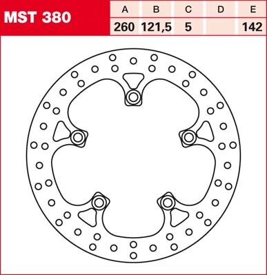 TRW Bremsscheibe starr MST380