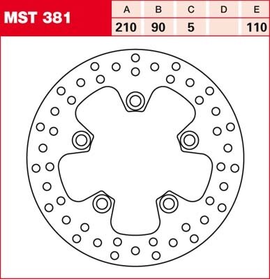 TRW Bremsscheibe starr MST381