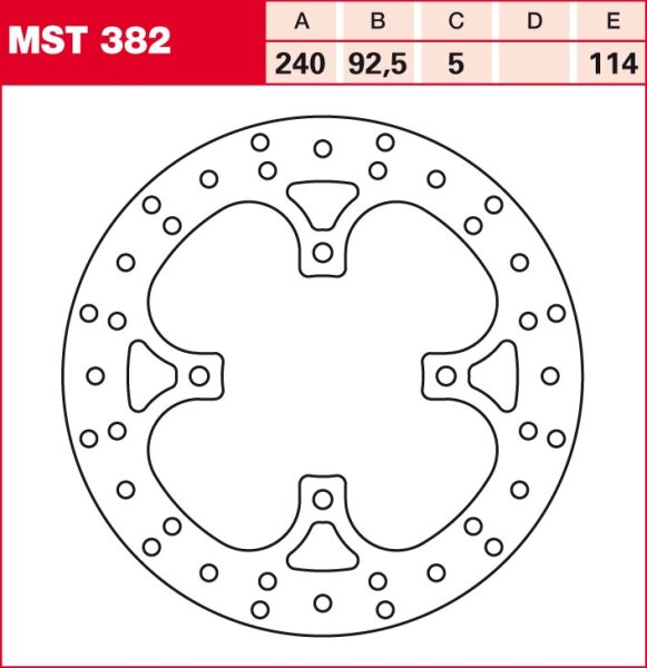 TRW Bremsscheibe starr MST382