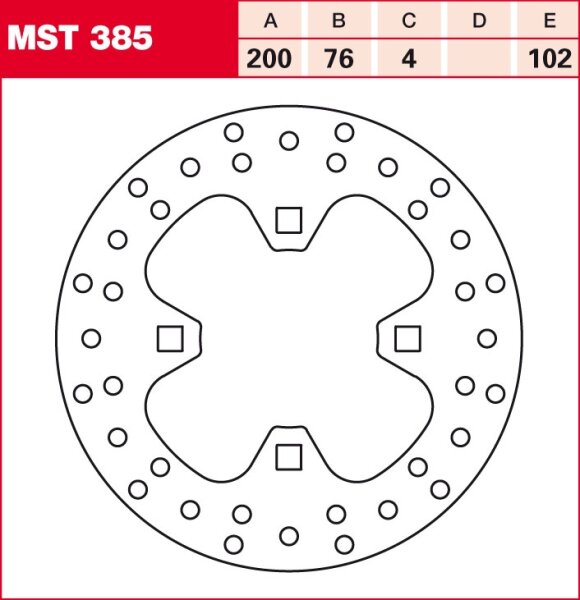 TRW Bremsscheibe starr MST385