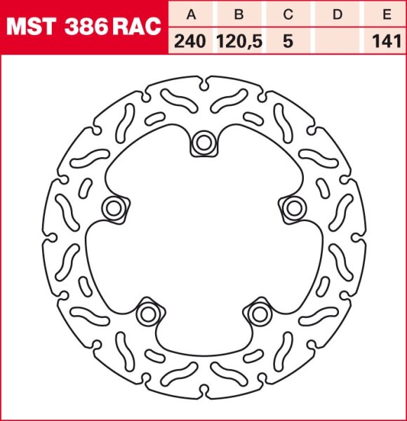 TRW RACING Bremsscheibe starr MST386RAC