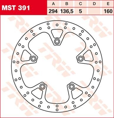 TRW Bremsscheibe starr MST391