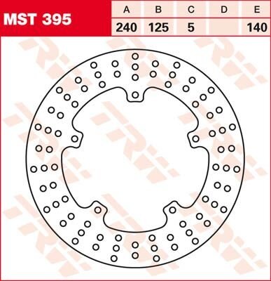 TRW Bremsscheibe starr MST395
