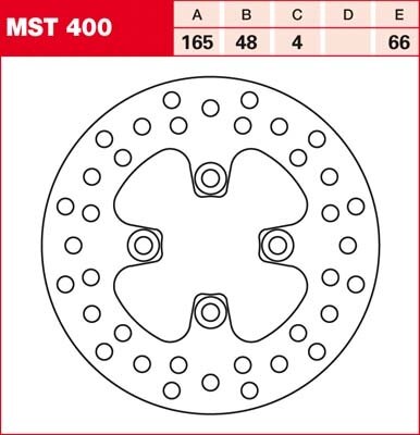 TRW Bremsscheibe starr MST400