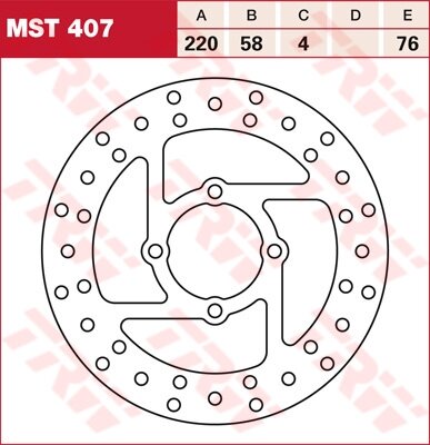 TRW Bremsscheibe starr MST407