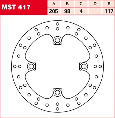 TRW Bremsscheibe starr MST417