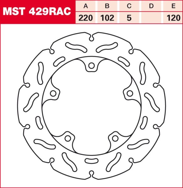 TRW RACING Bremsscheibe starr MST429RAC