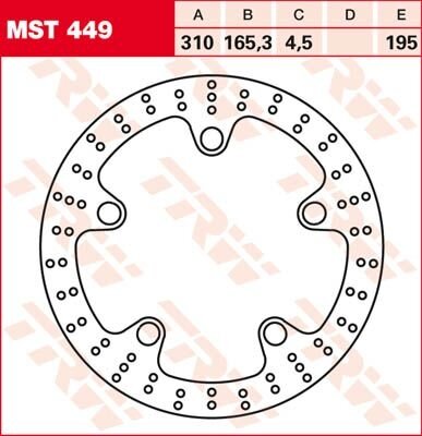 TRW Bremsscheibe starr MST449