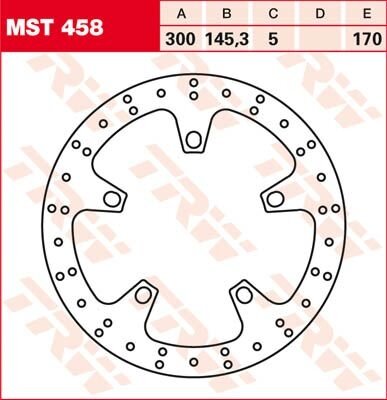 TRW Bremsscheibe starr MST458