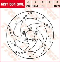 TRW Bremsscheibe  MST501SWL  Laufrichtung: links