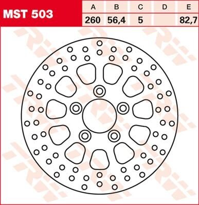 TRW Bremsscheibe starr MST503