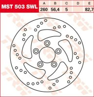 TRW Bremsscheibe  MST503SWL  Laufrichtung: links