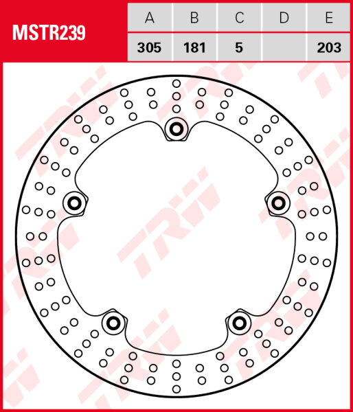 TRW Bremsscheibe mit vernieteten Hülsen MSTR239